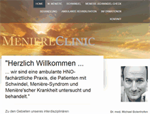 Tablet Screenshot of meniereclinic.de